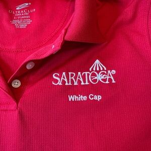 Saratoga horse racing NYRA Ladies petite small new promotion golf shirt